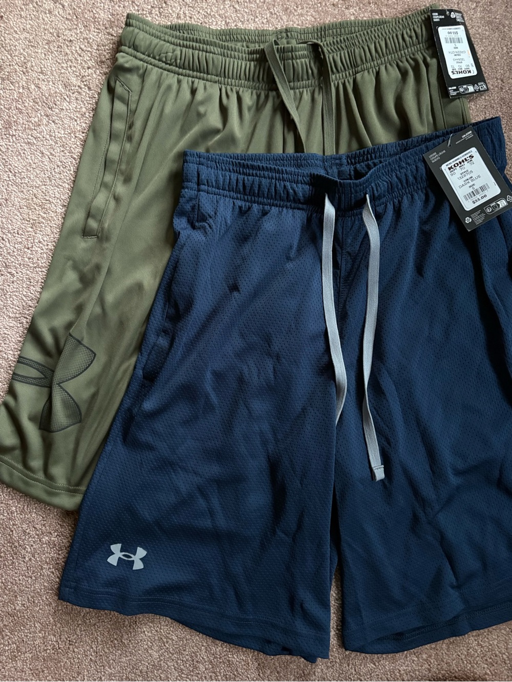 Under Armour Men’s set lot bundle of 2 gym workout athletic shorts small NWT